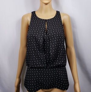 Ann taylor black, white, red, shell